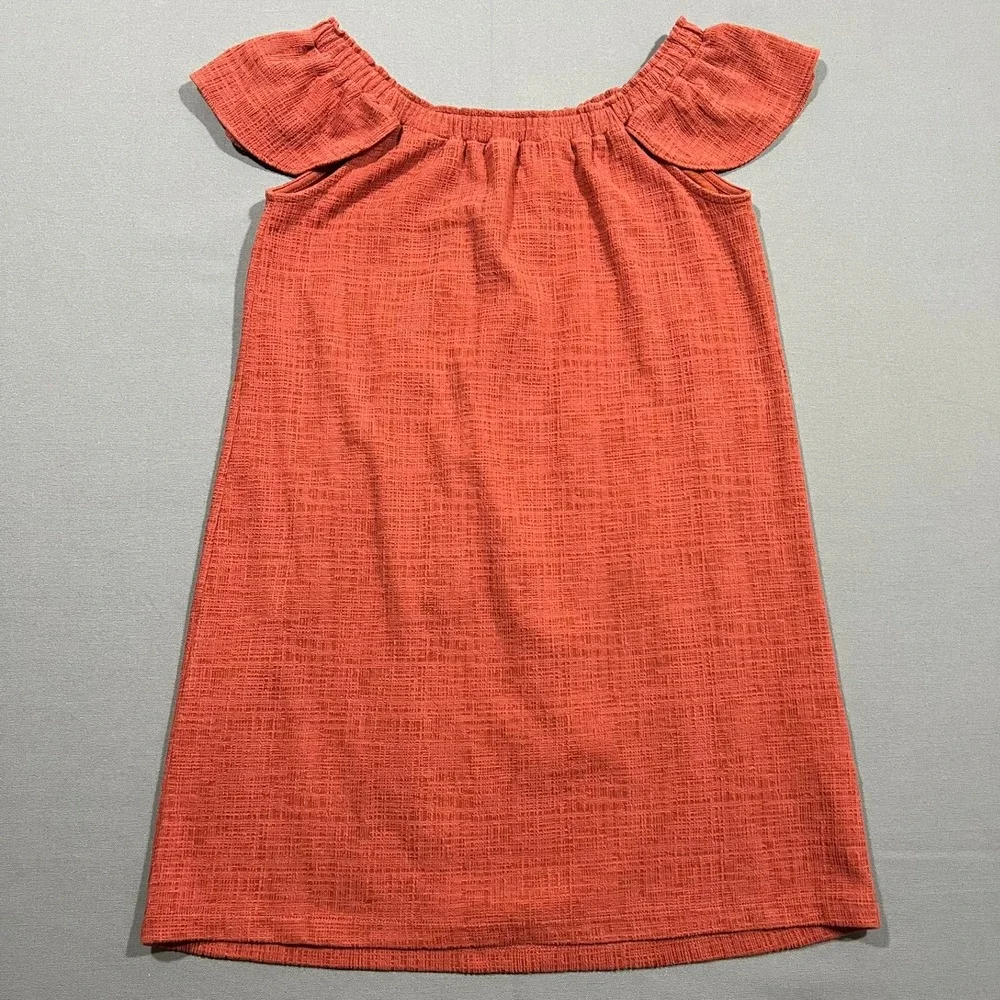Madewell‎ Dress Texture & Thread Off The Shoulder Burnt Orange Women's XS K8469